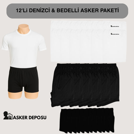 12’li Denizci Asker Paketi (36Parça) | Bedelli & Acemi Asker Malzemeleri – Asker Deposu