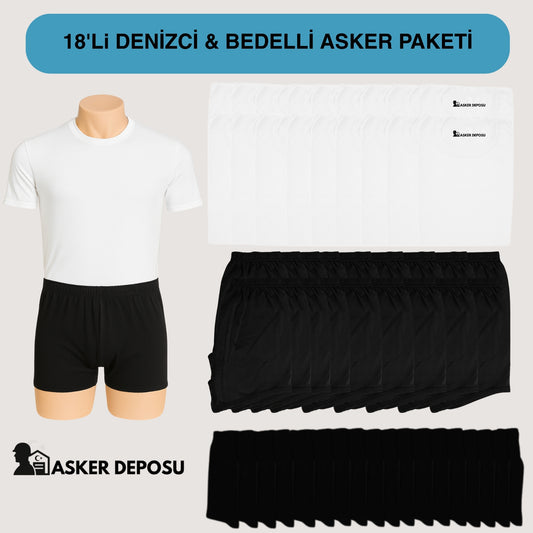 18’li Denizci Asker Paketi (54Parça) | Bedelli & Acemi Asker Malzemeleri – Asker Deposu