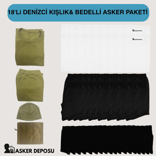 18’li Denizci Kışlık Bedelli Asker Paketi (58 Parça) | Bedelli & Acemi Asker Malzemeleri – Asker Deposu
